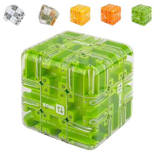 Komplexes Puzzle Mit Rollenden Kugeln,Large Labyrinth 3D Puzzle Maze Cube - Engaging Brain Teaser Toy,großes Labyrinths 3D Puzzle Labyrinth-würfel,2-in-1 Labyrinths-Zauberwürfel & Kugel von Mtjbfv