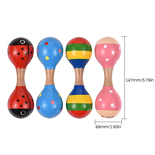 Mtlavish 4pcs mini hölzerne Maracas farbenfrohe Musikinstrumentenspielzeug für Mädchen und Jungen Kleinkinder ideal für Eltern -Kind -Interaktion und kognitive Entwicklung mit Mtlavish 4pcs mini hölzerne Maracas farbenfrohe Musikinstrumentenspielzeug für Mädchen und Jungen Kleinkinder ideal für Eltern -Kind -Interaktion und kognitive Entwicklung mit von Mtlavishness