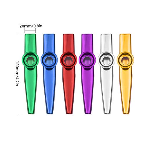Mtlavish 6pcs Aluminiumlegierung Kazoo Musikinstrument für Anfänger für Erwachsene von Kindern Mtlavish 6pcs Aluminiumlegierung Kazoo Musikinstrument für Anfänger für Erwachsene von Kindern von Mtlavishness