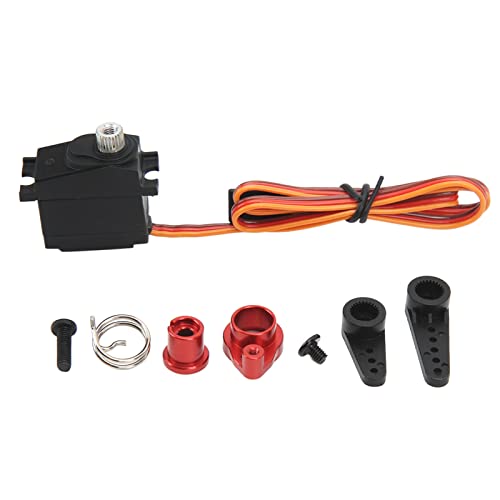 Mtlavish Premium RC Car Metal Metal Servo Tief Rausch wasserdicht Stabiler Metallgetriebe -Servos mit 25T -Puffer -Servo Arm für RC -Autos ideal für Traxxas Klettern Bikes (Rot) von Mtlavishness