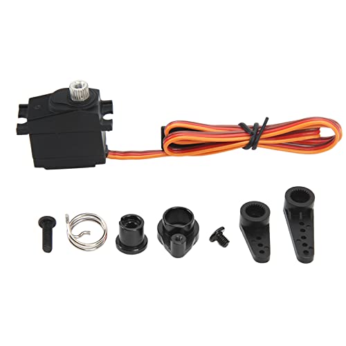 Mtlavish Premium RC Car Metal Metal Servo Tief Rausch wasserdicht Stabiler Metallgetriebe -Servos mit 25T -Puffer -Servo Arm für RC -Autos ideal für Traxxas Klettern Bikes (Schwarz) von Mtlavishness