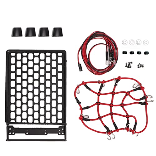 Mtlavish RC Dachregal Hochsimuliertes leichtes Gepäckträger mit LED -Leuchten für 1/10 1/12 1/14 RC -Autos Runde Lampe Verbessern Sie Ihr Fernbedienungsauto -Erlebnis mit diesem (Quadratlampe) von Mtlavishness