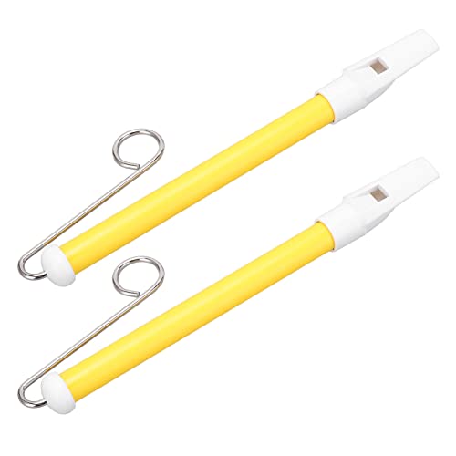 Mtlavish Slide Whistle Spielzeug professionelles Musikinstrument für Anfänger von Kindern, die aus Materialdicke und Kratzer für Sprach- und Muskeltraining gelbes Bauchmuskeln und von Mtlavishness