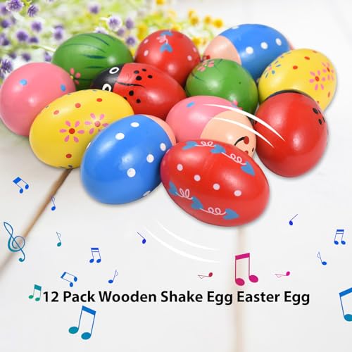 Mtlavish hölzerne schütteln östlichkeit östlichkeit procussion Instrument lustige Musik Shaker mit knusprigem Klang langlebigem Material attraktives Design Glattes Safe für (12 Pack) von Mtlavishness