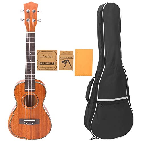 Mtlavishness 23-Zoll-Ukulele, Mahagoni-Material, Reiner Klang, stabile Spannung, für Musikliebhaber, komplett aus Mahagoni mit handpoliertem Griffbrett und längerem unteren Kissen Mtlavishness 23-Zoll-Ukulele, Mahagoni-Material, Reiner Klang, stabile Spannung, für Musikliebhaber, komplett aus Mahagoni mit handpoliertem Griffbrett und längerem unteren Kissen von Mtlavishness