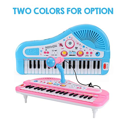 Mtlavishness 37 Tasten Kids Musical Piano Electronic Piano Keyboard Toy Musical Instrument Spielzeug mit Mikrofon für Jungen Mädchen über 3 Jahre alt Mtlavishness 37 Tasten Kids Musical Piano Electronic Piano Keyboard Toy Musical Instrument Spielzeug mit Mikrofon für Jungen Mädchen über 3 Jahre alt von Mtlavishness