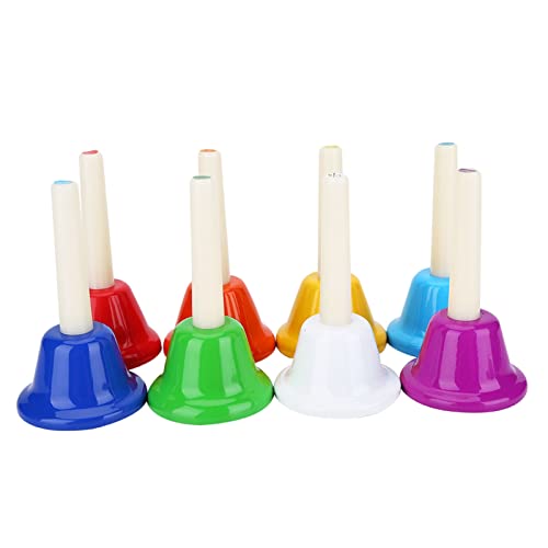 Mtlavishness 8-Note Colorful Metal Hand Bell Handbells Set A Durable and Exquisite Musical Instrument Toy for Kids In Daycare Classroom Therapy Or Resource Learning Center with Mtlavishness 8-Note Colorful Metal Hand Bell Handbells Set A Durable and Exquisite Musical Instrument Toy for Kids In Daycare Classroom Therapy Or Resource Learning Center with von Mtlavishness