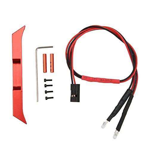 Mtlavishness Aluminum Alloy Rear Bumper with LED Light RC Car Upgrade Parts for Axial SCX24 1 24 Remote Control Car Red Enhance Your Remote Control Car Experience with This (Red) von Mtlavishness