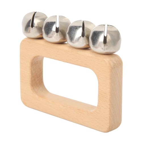 Mtlavishness Dance Hand Jingle Bells, hochwertiger Holzgriff und Metalldesign, tragbares Schlaginstrument für Partys, Konzerte und Tänze, Größe ca. 11 x 9 cm Mtlavishness Dance Hand Jingle Bells, hochwertiger Holzgriff und Metalldesign, tragbares Schlaginstrument für Partys, Konzerte und Tänze, Größe ca. 11 x 9 cm von Mtlavishness