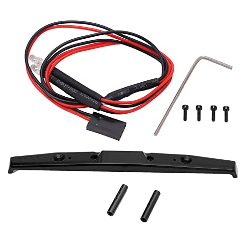 Mtlavishness MTLAVISHY RC Metal Aluminiumlegierung vordere Stoßfänger mit LED -Licht für axiale SCX24 1/24 RC -Auto Dieser Metall -Vorderstoßstange aus Aluminiumlegierung verfügt über LED (Black) von Mtlavishness