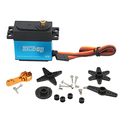 Mtlavishness RC-Servo, 30 kg, 30 kg, Metallzahnräder aus Aluminiumlegierung, schnell reagierend, wasserdicht, RC-Lenkmotor mit 25-Tonnen-Metallservoarm, ideal für 1/10 RC-Auto und Mtlavishness RC-Servo, 30 kg, 30 kg, Metallzahnräder aus Aluminiumlegierung, schnell reagierend, wasserdicht, RC-Lenkmotor mit 25-Tonnen-Metallservoarm, ideal für 1/10 RC-Auto und von Mtlavishness