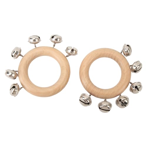 Mtlavishness Zwei Stücke Handglocke Rassel Fügen Sie Reichhaltige Klänge für die Versammlung der Tanzparty mit Premium -Buchenholz- und Metallglocken mit 8 cm Durchmesser hinzu Mtlavishness Zwei Stücke Handglocke Rassel Fügen Sie Reichhaltige Klänge für die Versammlung der Tanzparty mit Premium -Buchenholz- und Metallglocken mit 8 cm Durchmesser hinzu von Mtlavishness