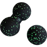 DUAL MASSAGESET, (2 Massagebälle) black-green, in 4C Box von Mts Sportartikel