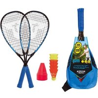 MTS 490116 - Speed-Badminton Set SPEED 6600 im Slingbag, 2 Alu-Rackets, 6 Bälle, black/blue von Mts Sportartikel