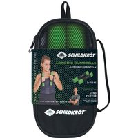 Schildkröt 960208 - Soft-Hanteln im Carrybag, Aerobic Dumbbells, 0,5 kg Set, limegreen, Heim-Fitnessgerät von Mts Sportartikel