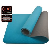 Schildkröt 960268 - Bicolor Yogamatte Fitness, 183x61x0,4cm, PVC-frei, petrol/grey von Mts Sportartikel