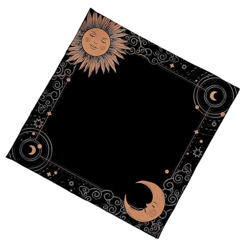 Mtucegi Elegante Velvets Tischdeckel Portables Wahrscheinlichkeitsmatten Mit Mystischen Kunstwerken Für Spirituelle Meditationen Und Häusliche Dekoration Waschbarer Okkulter Tischabdeckung von Mtucegi
