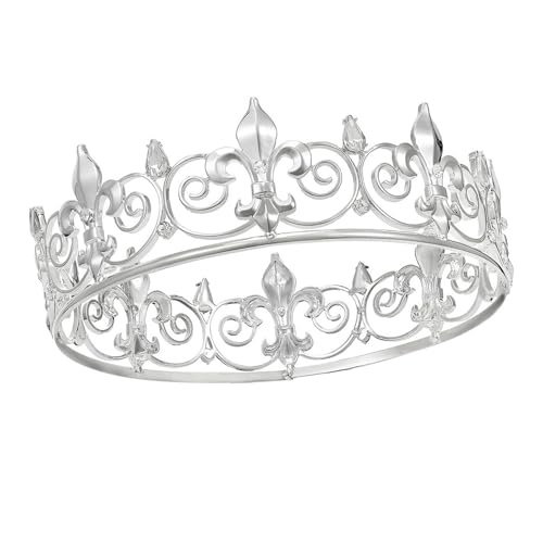 Mtucegi Elegantes Party-Stirnband, Krone, Haarreif für Geburtstag, Hochzeit, König, Kopfschmuck für Männer, Bühnenkostüm Mtucegi Elegantes Party-Stirnband, Krone, Haarreif für Geburtstag, Hochzeit, König, Kopfschmuck für Männer, Bühnenkostüm von Mtucegi