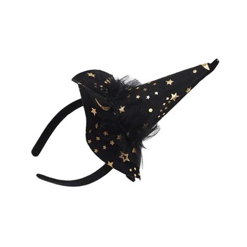 Mtucegi Hexenhut, Haarreif für Halloween-Party, Spinnennetze, Zauberermütze, Stirnband, Kostümzubehör, Haarband, Maskeraden von Mtucegi