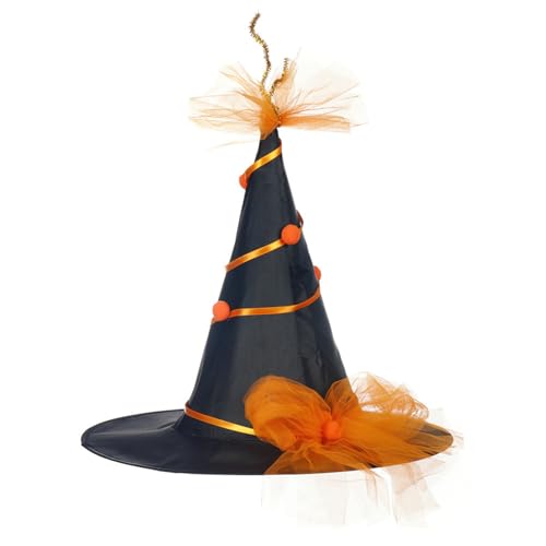 Mtucegi Kinder-Kürbis-Hexenhut, Partyhut, spitzer Hexenhut, Halloween-Kostüm, Zubehör für Karneval, Dekorationen Mtucegi Kinder-Kürbis-Hexenhut, Partyhut, spitzer Hexenhut, Halloween-Kostüm, Zubehör für Karneval, Dekorationen von Mtucegi