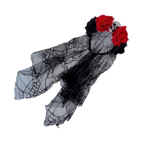 Mtucegi Rosen-Hexenkostüm, Haarreifen, dunkle Blume, Totenkopf, Haarstyling für Live-Show, Stirnband, Karneval Mtucegi Rosen-Hexenkostüm, Haarreifen, dunkle Blume, Totenkopf, Haarstyling für Live-Show, Stirnband, Karneval von Mtucegi