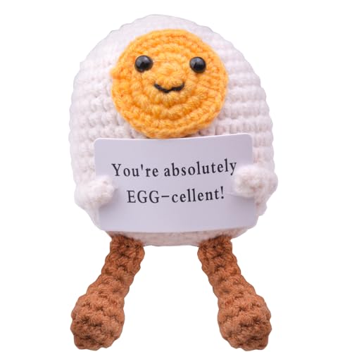 MuMyer Positive Ei-Geschenke mit langen Beinen, lustiges, handgefertigtes Häkelei, inspirierende Geschenke für Frauen und Männer, Geburtstagsgeschenke, emotionale motivierende Heimdekoration MuMyer Positive Ei-Geschenke mit langen Beinen, lustiges, handgefertigtes Häkelei, inspirierende Geschenke für Frauen und Männer, Geburtstagsgeschenke, emotionale motivierende Heimdekoration von MuMyer