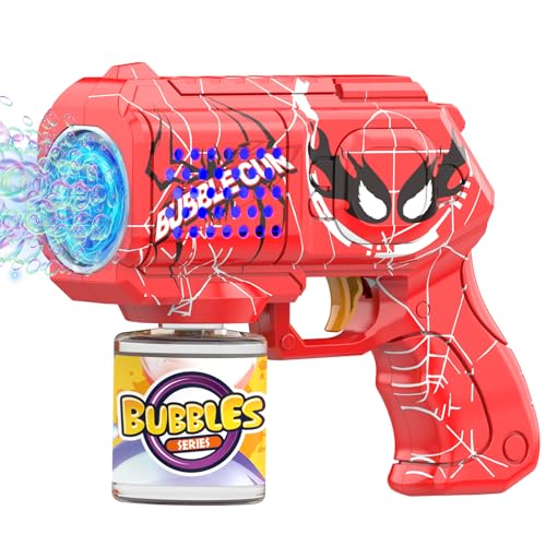 Muakiz Spider Seifenblasenpistole: Seifenblasenmaschine Kinderspielzeug 10000+ Blasen/Minute - Bubble Gun Machine mit 2 Stück Seifenblasen Flüssigkeit für Hochzeit, Outdoor, Geburtstagsgeschenk, Rot Muakiz Spider Seifenblasenpistole: Seifenblasenmaschine Kinderspielzeug 10000+ Blasen/Minute - Bubble Gun Machine mit 2 Stück Seifenblasen Flüssigkeit für Hochzeit, Outdoor, Geburtstagsgeschenk, Rot von Muakiz