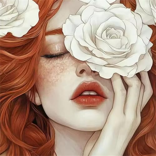 Blumenmädchen Puzzle 300 Teile, Impossible Puzzles Erwachsene 300 Teile, Lernspiel Herausforderung Spielzeug, Farbenfrohes Legespiel für Home Dekoration von Muaor