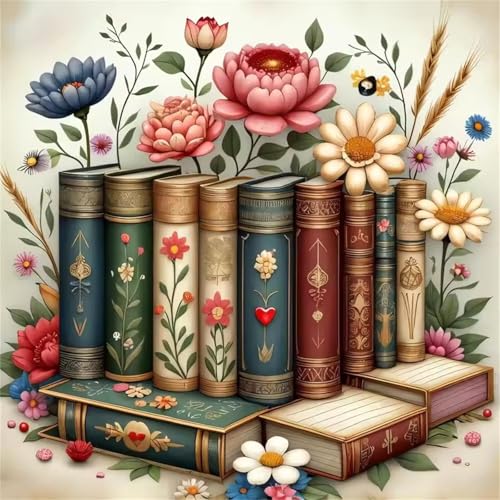 Bücher Blumen Puzzle 300 Teile, Impossible Puzzles Erwachsene 300 Teile, Lernspiel Herausforderung Spielzeug, Farbenfrohes Legespiel für Home Dekoration Bücher Blumen Puzzle 300 Teile, Impossible Puzzles Erwachsene 300 Teile, Lernspiel Herausforderung Spielzeug, Farbenfrohes Legespiel für Home Dekoration von Muaor