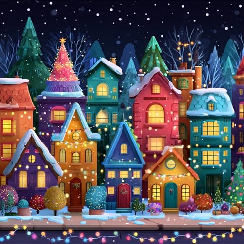 Bunte Weihnachtsvilla Puzzle 300 Teile, Impossible Puzzles Erwachsene 300 Teile, Lernspiel Herausforderung Spielzeug, Farbenfrohes Legespiel für Home Dekoration Bunte Weihnachtsvilla Puzzle 300 Teile, Impossible Puzzles Erwachsene 300 Teile, Lernspiel Herausforderung Spielzeug, Farbenfrohes Legespiel für Home Dekoration von Muaor