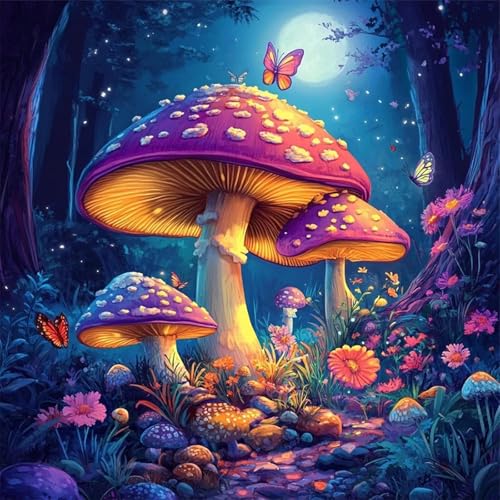 Die Nacht der Pilzwälder Puzzle 300 Teile, Impossible Puzzles Erwachsene 300 Teile, Lernspiel Herausforderung Spielzeug, Farbenfrohes Legespiel für Home Dekoration Die Nacht der Pilzwälder Puzzle 300 Teile, Impossible Puzzles Erwachsene 300 Teile, Lernspiel Herausforderung Spielzeug, Farbenfrohes Legespiel für Home Dekoration von Muaor