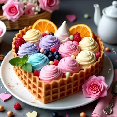 Eiskugel Puzzle 90 Teile, Impossible Puzzles Erwachsene 90 Teile, Lernspiel Herausforderung Spielzeug, Farbenfrohes Legespiel für Home Dekoration von Muaor