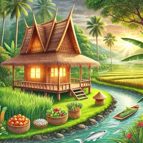 Ferienhaus-Szenerie Puzzle 90 Teile, Impossible Puzzles Erwachsene 90 Teile, Lernspiel Herausforderung Spielzeug, Farbenfrohes Legespiel für Home Dekoration Ferienhaus-Szenerie Puzzle 90 Teile, Impossible Puzzles Erwachsene 90 Teile, Lernspiel Herausforderung Spielzeug, Farbenfrohes Legespiel für Home Dekoration von Muaor