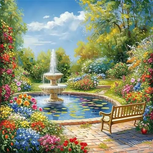 Fountain Gartenstuhl Puzzle 90 Teile, Impossible Puzzles Erwachsene 90 Teile, Lernspiel Herausforderung Spielzeug, Farbenfrohes Legespiel für Home Dekoration Fountain Gartenstuhl Puzzle 90 Teile, Impossible Puzzles Erwachsene 90 Teile, Lernspiel Herausforderung Spielzeug, Farbenfrohes Legespiel für Home Dekoration von Muaor