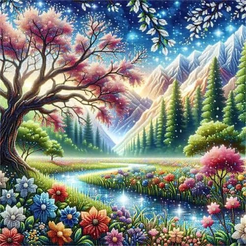 Glitzernde Naturkulisse Puzzle 300 Teile, Impossible Puzzles Erwachsene 300 Teile, Lernspiel Herausforderung Spielzeug, Farbenfrohes Legespiel für Home Dekoration von Muaor