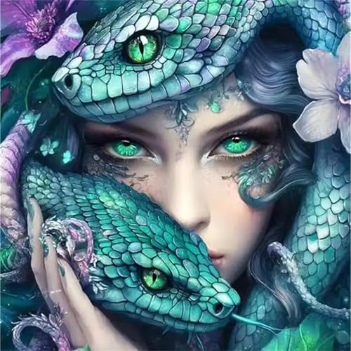 Grünes Schlangenmädchen Puzzle 90 Teile, Impossible Puzzles Erwachsene 90 Teile, Lernspiel Herausforderung Spielzeug, Farbenfrohes Legespiel für Home Dekoration Grünes Schlangenmädchen Puzzle 90 Teile, Impossible Puzzles Erwachsene 90 Teile, Lernspiel Herausforderung Spielzeug, Farbenfrohes Legespiel für Home Dekoration von Muaor