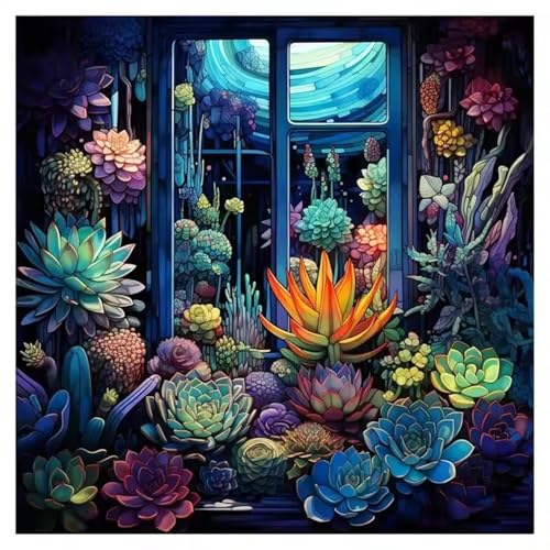 Haus der Sukkulenten Puzzle 300 Teile, Impossible Puzzles Erwachsene 300 Teile, Lernspiel Herausforderung Spielzeug, Farbenfrohes Legespiel für Home Dekoration Haus der Sukkulenten Puzzle 300 Teile, Impossible Puzzles Erwachsene 300 Teile, Lernspiel Herausforderung Spielzeug, Farbenfrohes Legespiel für Home Dekoration von Muaor