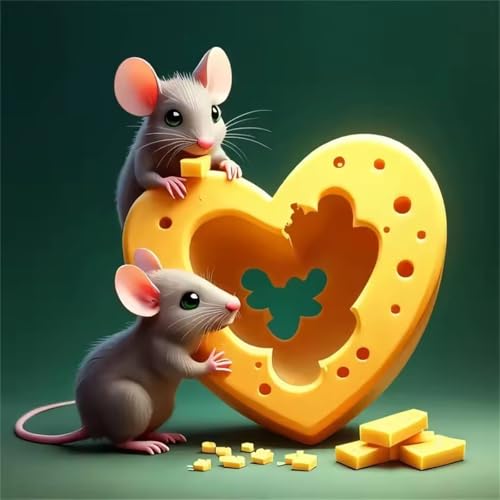 Käse-Maus Puzzle 90 Teile, Impossible Puzzles Erwachsene 90 Teile, Lernspiel Herausforderung Spielzeug, Farbenfrohes Legespiel für Home Dekoration Käse-Maus Puzzle 90 Teile, Impossible Puzzles Erwachsene 90 Teile, Lernspiel Herausforderung Spielzeug, Farbenfrohes Legespiel für Home Dekoration von Muaor
