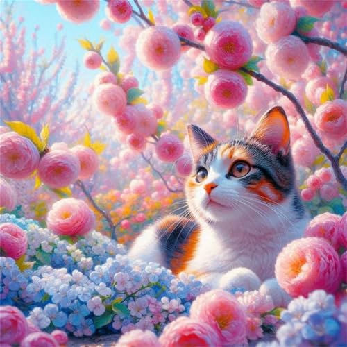 Katze Rosa Blütenknospe Puzzle 300 Teile, Impossible Puzzles Erwachsene 300 Teile, Lernspiel Herausforderung Spielzeug, Farbenfrohes Legespiel für Home Dekoration Katze Rosa Blütenknospe Puzzle 300 Teile, Impossible Puzzles Erwachsene 300 Teile, Lernspiel Herausforderung Spielzeug, Farbenfrohes Legespiel für Home Dekoration von Muaor