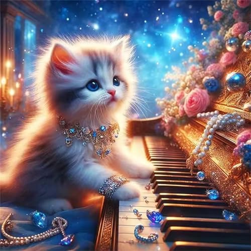 Klavier Katzenblume Puzzle 90 Teile, Impossible Puzzles Erwachsene 90 Teile, Lernspiel Herausforderung Spielzeug, Farbenfrohes Legespiel für Home Dekoration von Muaor