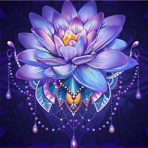 Lila Lotus Puzzle 90 Teile, Impossible Puzzles Erwachsene 90 Teile, Lernspiel Herausforderung Spielzeug, Farbenfrohes Legespiel für Home Dekoration von Muaor