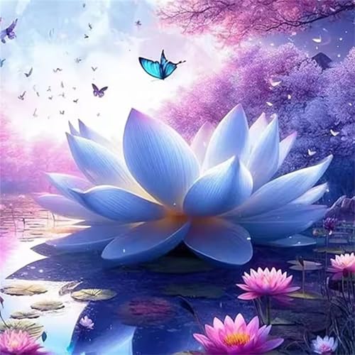 Lotus-Teichbaum Puzzle 300 Teile, Impossible Puzzles Erwachsene 300 Teile, Lernspiel Herausforderung Spielzeug, Farbenfrohes Legespiel für Home Dekoration von Muaor