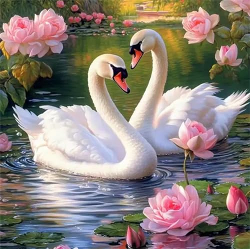 Lotustier Schwan Puzzle 90 Teile, Impossible Puzzles Erwachsene 90 Teile, Lernspiel Herausforderung Spielzeug, Farbenfrohes Legespiel für Home Dekoration von Muaor