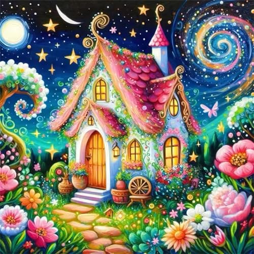 Märchenhafte Hausblume Puzzle 90 Teile, Impossible Puzzles Erwachsene 90 Teile, Lernspiel Herausforderung Spielzeug, Farbenfrohes Legespiel für Home Dekoration Märchenhafte Hausblume Puzzle 90 Teile, Impossible Puzzles Erwachsene 90 Teile, Lernspiel Herausforderung Spielzeug, Farbenfrohes Legespiel für Home Dekoration von Muaor