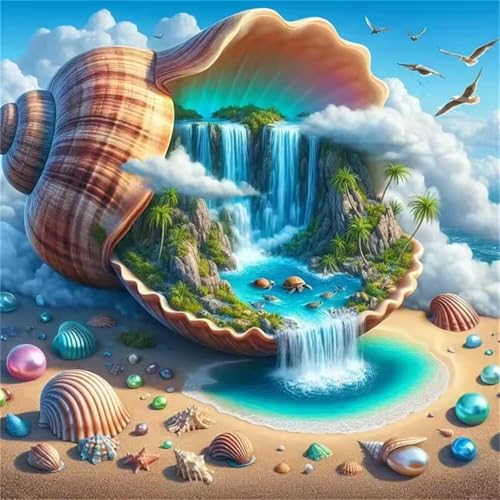 Muschelmuschel-Wasserfall Puzzle 90 Teile, Impossible Puzzles Erwachsene 90 Teile, Lernspiel Herausforderung Spielzeug, Farbenfrohes Legespiel für Home Dekoration Muschelmuschel-Wasserfall Puzzle 90 Teile, Impossible Puzzles Erwachsene 90 Teile, Lernspiel Herausforderung Spielzeug, Farbenfrohes Legespiel für Home Dekoration von Muaor