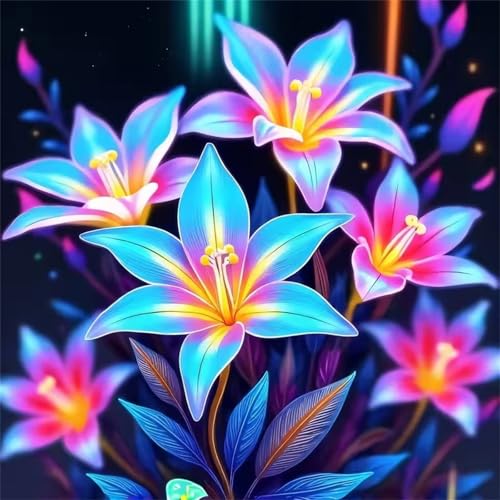 Nachtblumen Puzzle 90 Teile, Impossible Puzzles Erwachsene 90 Teile, Lernspiel Herausforderung Spielzeug, Farbenfrohes Legespiel für Home Dekoration von Muaor