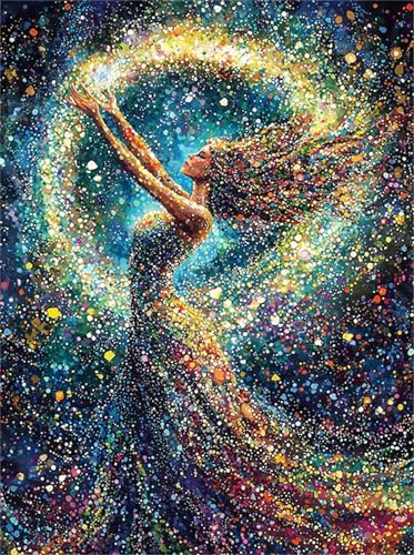 Puzzle 1000 Teile Bunte Punkte Frau, 1000 Teile Challenge Puzzle für Erwachsene, Spaß puzzlespiel Premium Quality Klassisches Puzzles Puzzle 1000 Teile Bunte Punkte Frau, 1000 Teile Challenge Puzzle für Erwachsene, Spaß puzzlespiel Premium Quality Klassisches Puzzles von Muaor