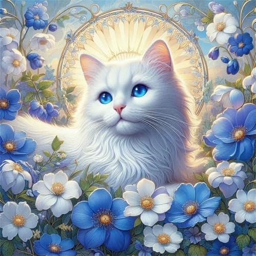 Puzzle 1000 Teile Erwachsene, EIN Herausforderndes Rätsel, Puzzlespiele für Die Ganze Familie, 1000 Puzzle Geschenke für Frauen und Männer, Thema:Blaue Blume Katze Puzzle 1000 Teile Erwachsene, EIN Herausforderndes Rätsel, Puzzlespiele für Die Ganze Familie, 1000 Puzzle Geschenke für Frauen und Männer, Thema:Blaue Blume Katze von Muaor