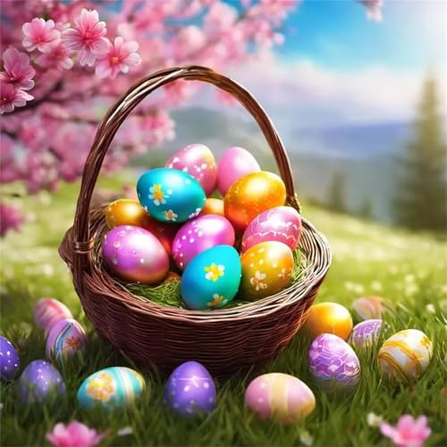 Puzzle 1000 Teile Erwachsene, EIN Herausforderndes Rätsel, Puzzlespiele für Die Ganze Familie, 1000 Puzzle Geschenke für Frauen und Männer, Thema:Frühlings-Rasen-Eier von Muaor