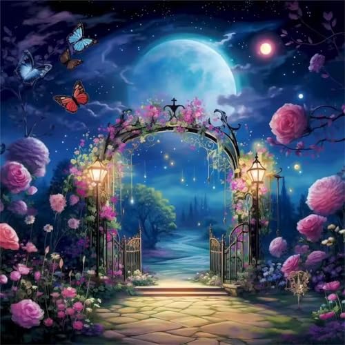 Puzzle 1000 Teile Erwachsene, EIN Herausforderndes Rätsel, Puzzlespiele für Die Ganze Familie, 1000 Puzzle Geschenke für Frauen und Männer, Thema:Gartenmond Schmetterling von Muaor